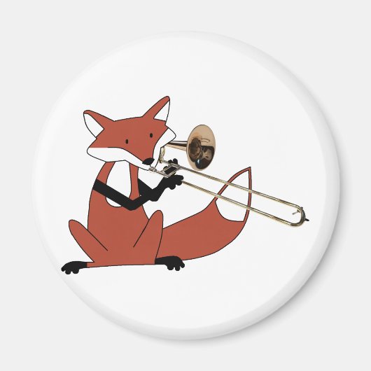 Aimant Fox Jouer le Trombone (Devant)