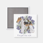 Aimant Fox-Terrier à poil dur Myosotis (Recto/Verso)