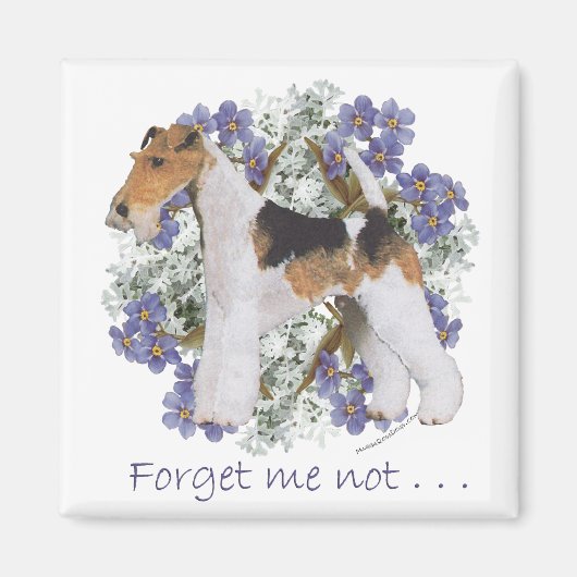Aimant Fox-Terrier à poil dur Myosotis (Devant)