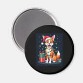 Aimant Fox Terrier Xmas Éclairage Père Noël Fox Terrier C (Recto/Verso)