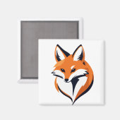 Aimant Fox Vector Art Animal Moderne Ville Urbaine Graphi (Recto/Verso)