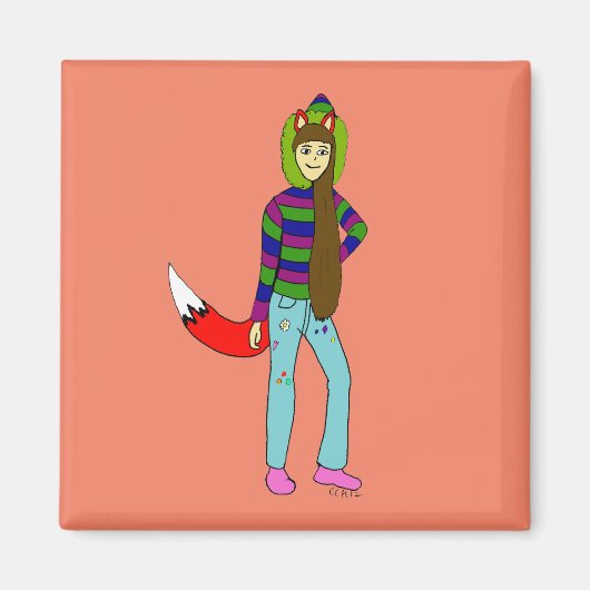 Aimant foxgirl (Devant)