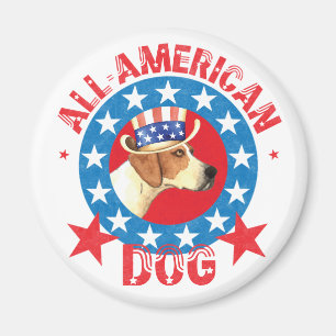 Aimant Foxhound américain patriotique