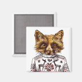 Aimant Foxy habillé Fox (Recto/Verso)