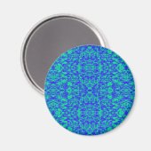 Aimant Fractage Abstrait En Bleu Et Vert (Recto/Verso)