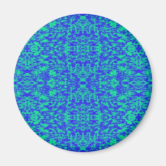 Aimant Fractage Abstrait En Bleu Et Vert (Devant)