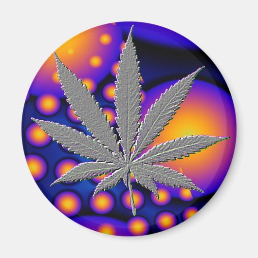 Aimant Fractal2s avec feuille de pot emboîtée (Devant)