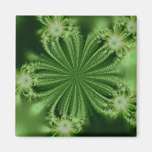 Aimant Fractal Fleur Vert (Devant)