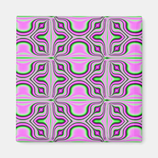 Aimant fractal rose (Devant)