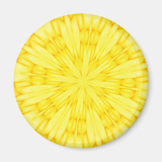 Aimant Fractale à fleurs jaunes (Devant)