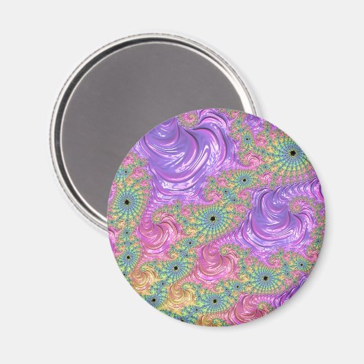 Aimant Fractale arc-en-ciel (Recto/Verso)