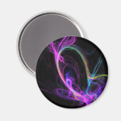 Aimant Fractale électrique rose (Recto/Verso)