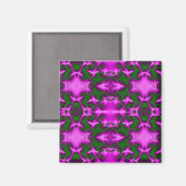 Aimant fractale rose et verte (Recto/Verso)