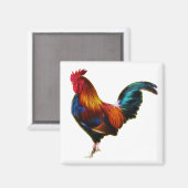 Aimant Fractalius Leghorn Rooster (Recto/Verso)