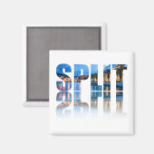 Aimant Fractionner le texte de la promenade en Croatie (Recto/Verso)