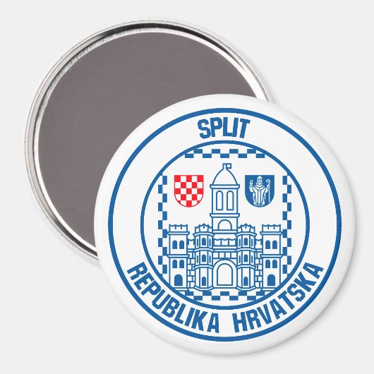 Aimant Fractionner l'Emblème arrondi (Recto/Verso)