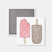 Aimant Fraise Chocolat Crème glacée Popsicles Cuisine (Recto/Verso)