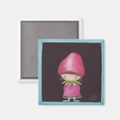 Aimant fraise fille (Recto/Verso)