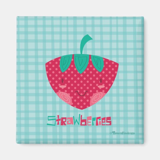 Aimant Fraise mignonne (Devant)