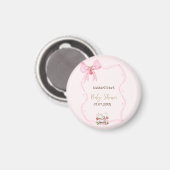 Aimant Fraise, Oie, Cadre à Nœud Papillon à Points Bébé S (Recto/Verso)