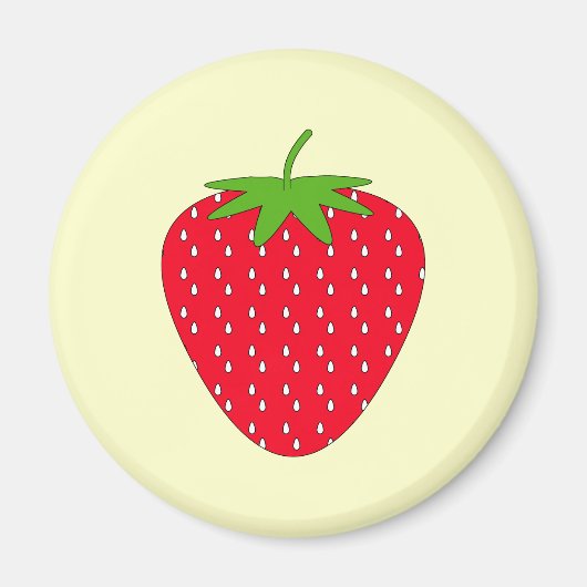 Aimant Fraise rouge. (Devant)