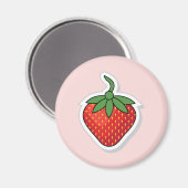 Aimant Fraise rouge sucrée (Recto/Verso)