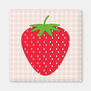 Aimant Fraise rouge sur le contrôle de guingan