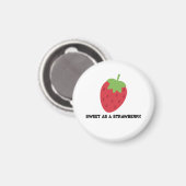 Aimant fraise sucrée minimaliste  (Recto/Verso)