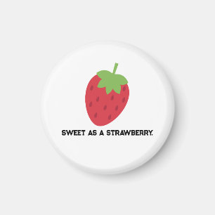 Aimant fraise sucrée minimaliste