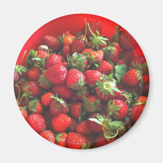 Aimant Fraises de fruits rouges frais cueillis (Devant)