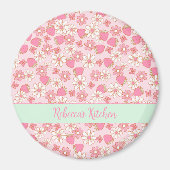 Aimant Fraises de printemps doux Personnalisées (Devant)