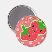 Aimant Fraises mignonnes (Recto/Verso)