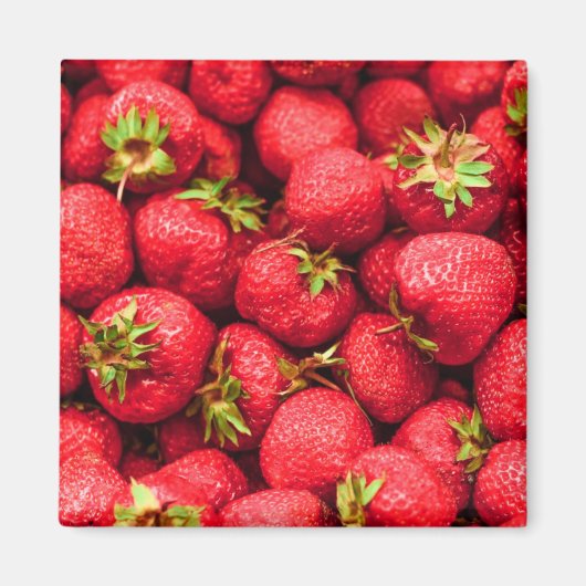 Aimant Fraises Rouge délicieuse fraise (Devant)
