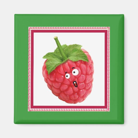 Aimant framboise (Devant)