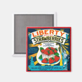 Aimant Framboises Liberty (Recto/Verso)