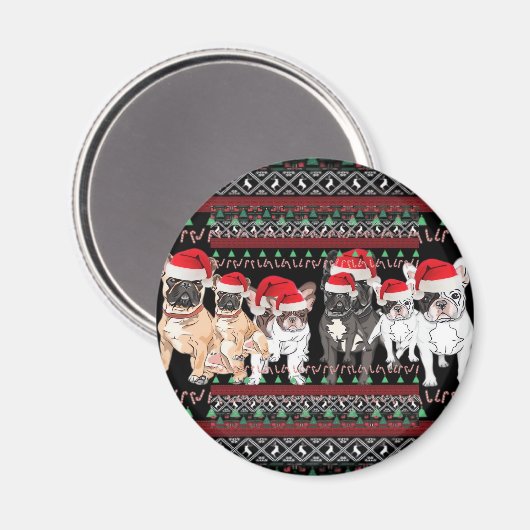 Aimant Français Bulldog laide de Noël Sweat essentiel T- (Recto/Verso)