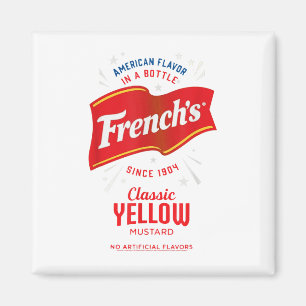 Aimant Français Clic Mustard Jaune Étiquette Costume de n