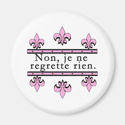 Aimant Français No Regrets Produits (Devant)