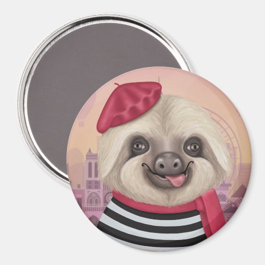 Aimant Français Sloth (Recto/Verso)