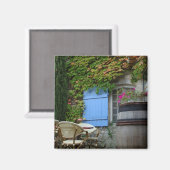 Aimant France, Les Baux de Provence, cafÃ© patio (Recto/Verso)