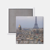Aimant France, Paris, paysage urbain avec Tour Eiffel (Recto/Verso)