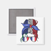 Aimant France pimentée avec le drapeau français (Recto/Verso)