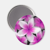 Aimant frangipani rose (Recto/Verso)