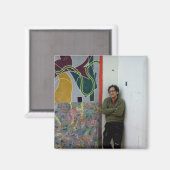 Aimant Frank Stella à côté d'une de ses oeuvres (Recto/Verso)