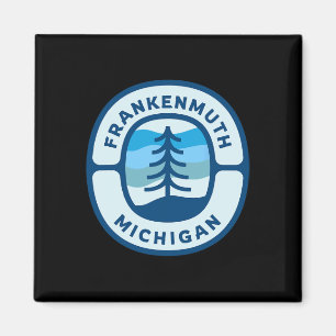 Aimant Frankenmuth Michigan Mi Retro Winter Forest Souven