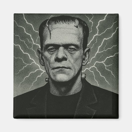 Aimant Frankenstein Electricity Art (Devant)