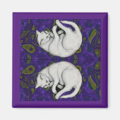 Aimant Franz Marc, Chat Blanc Dormir (Devant)