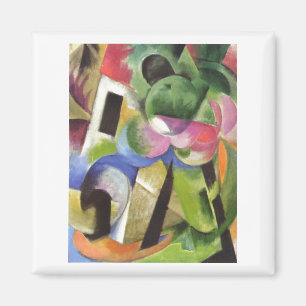Aimant Franz Marc - Maison avec arbres Petite composition