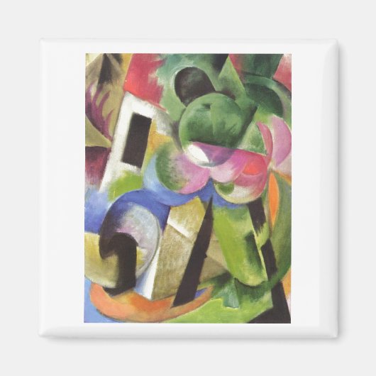 Aimant Franz Marc - Maison avec arbres Petite composition (Devant)