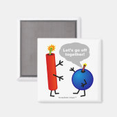 Aimant Frappe à feu et bombe à fumée - Allons-y ensemble (Recto/Verso)